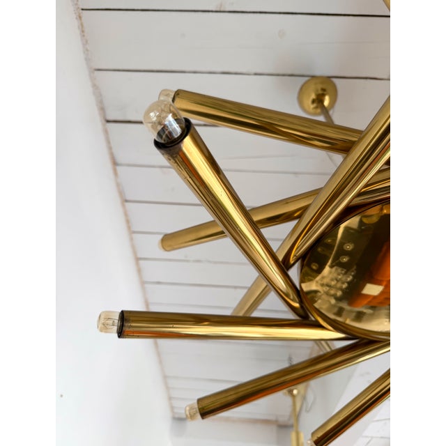 Brass Sputnik Fireworks Chandelier, Italy, 1960s For Sale - Image 10 of 13