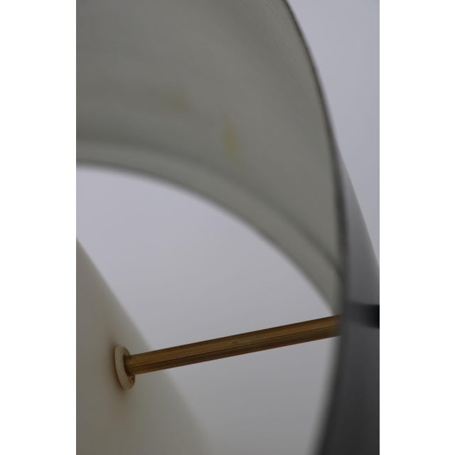 Pendant Light inSatin Glass with Black Painted Aluminum Ring from Stilnovo, 1950s For Sale - Image 13 of 15