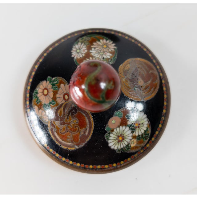 Early 20th Century Japanese Cloisonne Enamel Covered Urn Attr: Honda Yosaburo For Sale - Image 13 of 17