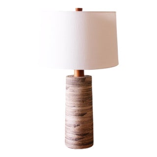 1960s Gordon and Jane Martz M191 Lamp for Marshall Studios Sanded Glaze Earthy Brown For Sale
