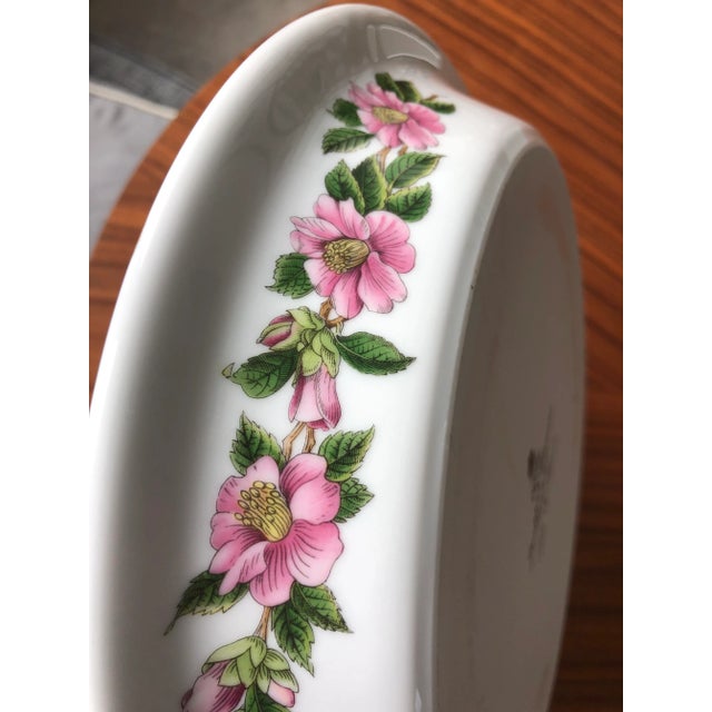 Late 20th Century Spode Quiche Dish in Stafford Flowers Pattern-Made in England For Sale - Image 5 of 8