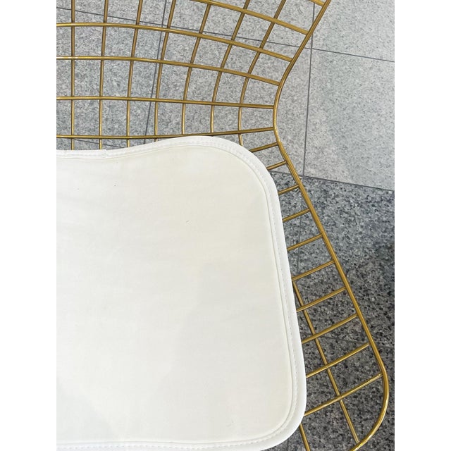 Gold Chrome Steel Chairs in the Style of Harry Bertoia - A Set of 4 For Sale - Image 10 of 16