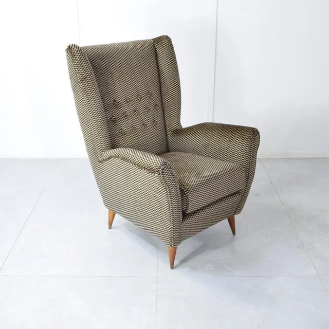 Gio Ponti Armchair attributed to Gio Ponti for ISA, 1950s For Sale - Image 4 of 12