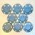 Traditional English Wedgwood appetizer/dessert plates in the iconic Pale French Blue ceramic. Each plate features a group...