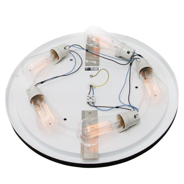 White Opaline Glass Wall Round Flush Mount from Bega Limburg For Sale - Image 16 of 17