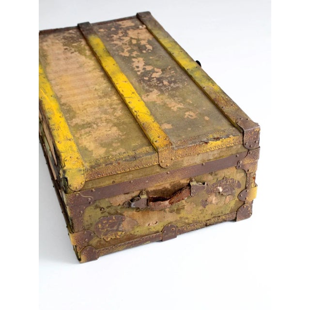 Antique Argentine Gaucho Trunk With Iron Strapping For Sale - Image 10 of 12