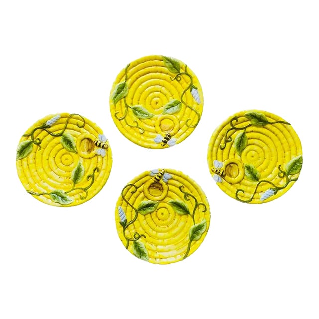 Vintage Bombay Co. Bee Ives Decorative Plates Circa 1994- Set of 4 For Sale
