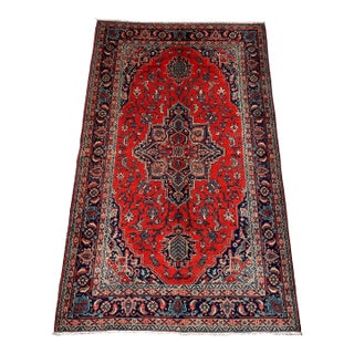 Real Oushak Hand Knotted Antique Rug 4'1 X 6'8 For Sale