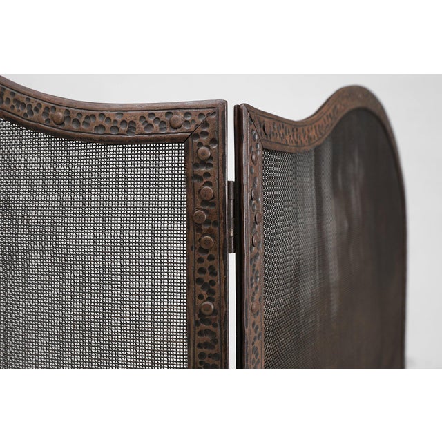 French Art Deco Fireplace Screen in Wrought Iron, 1890s For Sale - Image 12 of 16