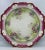 Arts & Crafts 1884-1909 Moritz Zdekauer M Z Austria Pink Roses Design Porcelain Plate For Sale - Image 3 of 13