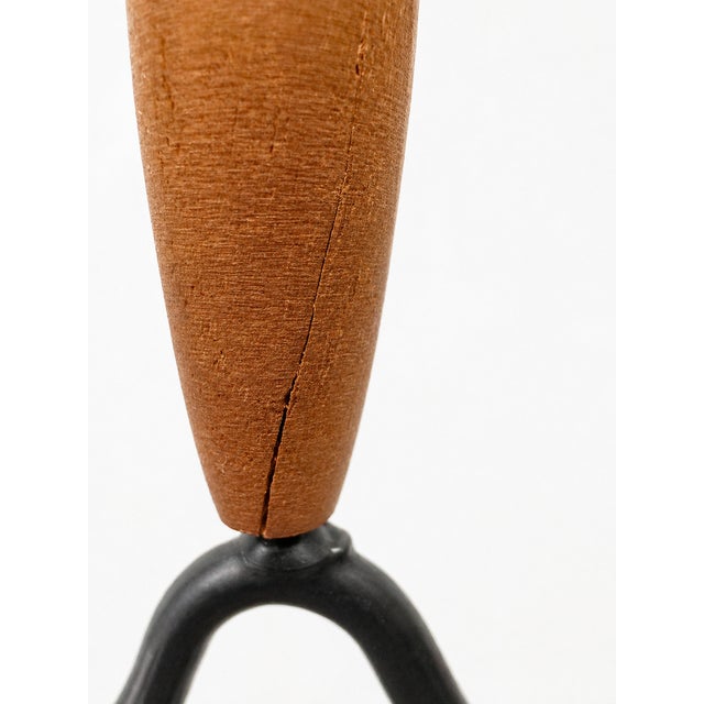 Wood Mid-Century Modern Danish Teak & Metal Candleholder, 1960s For Sale - Image 7 of 8