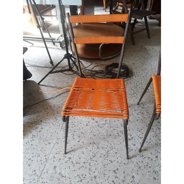 Metal Chair with Plastic Woven, 1960s For Sale - Image 12 of 16
