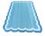 Handmade Cotton Area Scalloped Rug Tiffany Blue, Cream and Indigo Blue Border Dhurrie - 10'x14' For Sale - Image 9 of 11