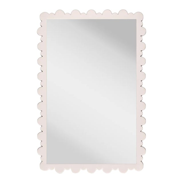 Fleur Home Garden District Valmont Rectangle Mirror in Frosted Petal, 28.5x38.5 For Sale
