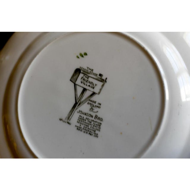 Set of 6 Vintage Johnson Brothers Friendly Village 9.75" Dinner Plates For Sale - Image 10 of 10