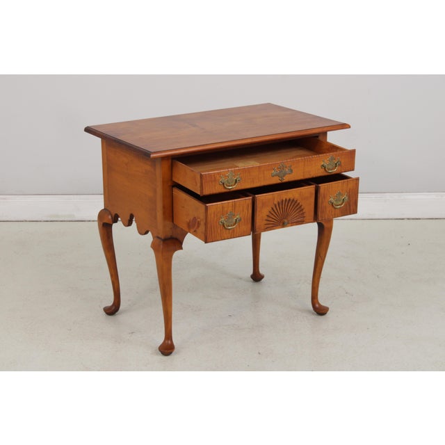Eldred Wheeler Eldred Wheeler Tiger Maple Lowboy Dressing Table For Sale - Image 4 of 18