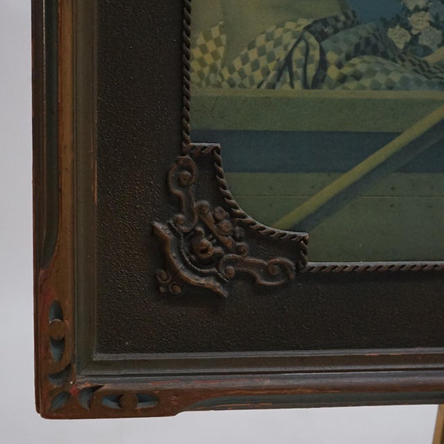 Extra Large Antique Art Deco Maxfield Parrish Print “Cleopatra”, Framed C1920 For Sale - Image 10 of 12