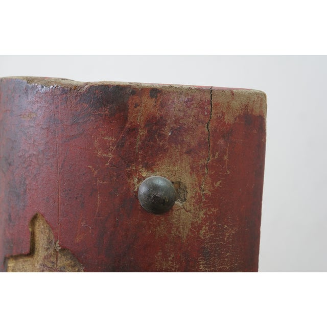 Red Antique Qing Dynasty Chinese Character Blessing Couplet Poem Panels Plaques 53" For Sale - Image 8 of 17