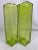 This Pair of MCM Vintage Hand-Blown Art Glass Vases are 10" H x 2.5" W x 2.5" D and are Elegantly Designed in a Glossy...