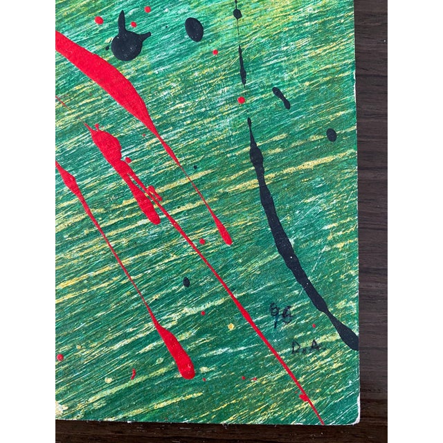 Abstract Expressionism Don Ahn, Gestural Abstraction, Miniature Abstract Expressionist Korean Modernist Painting, 1996 For Sale - Image 3 of 8