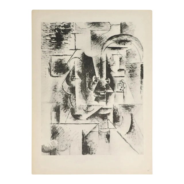 Mid 20th Century "Man With the Mustache" Lithograph After Pablo Picasso Lithograph For Sale