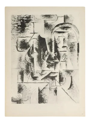 Mid 20th Century "Man With the Mustache" Lithograph After Pablo Picasso Lithograph