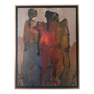 Goli Mahallati (Iranian-American) Large-Scale Oil on Canvas Titled "Scent of Rain" For Sale