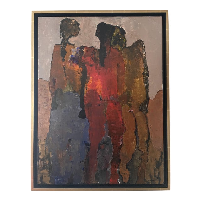 Goli Mahallati (Iranian-American) Large-Scale Oil on Canvas Titled "Scent of Rain" For Sale