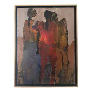 Goli Mahallati (Iranian-American) Large Scale Oil on Canvas Titled "Scent of Rain"