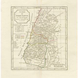 Antique Holy Land Map by Robert De Vaugondy, 1806 For Sale