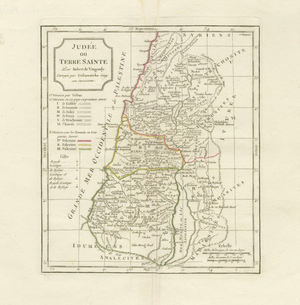 Antique Holy Land Map by Robert De Vaugondy, 1806
