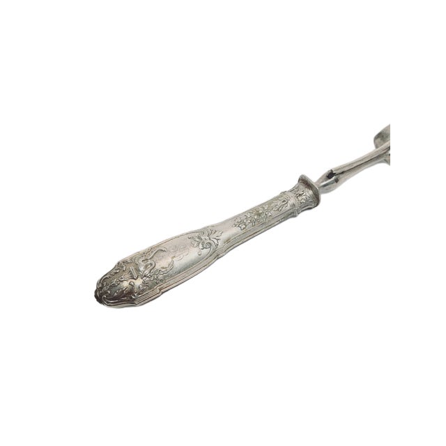 Classicist Silver Roast Fork, France, 1880s For Sale - Image 11 of 14