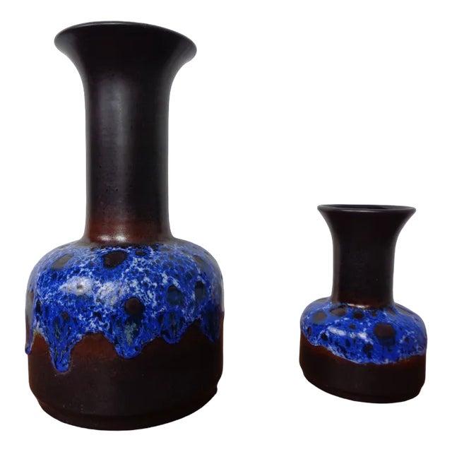 Pop Art Ceramic Vases from Jasba, 1970s, Set of 2 For Sale