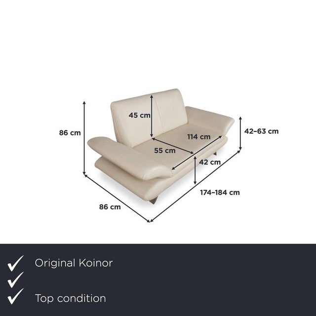 with the Koinor Rossini two-seater sofa, you'll get a sophisticated cream-white sofa that instantly catches the eye. The...
