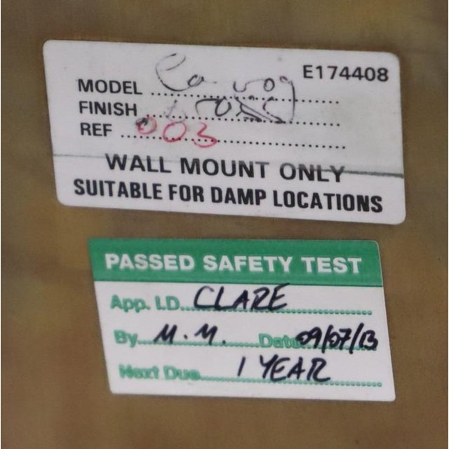 Metal Brass Vintage Wall Mount Light For Sale - Image 7 of 8