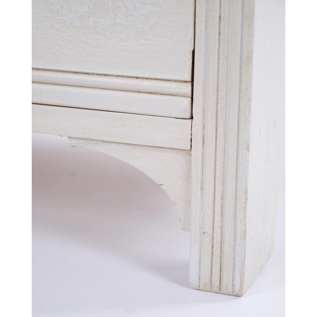 Antique Grey Painted Chest of 4 Drawers, 1890s For Sale - Image 12 of 13