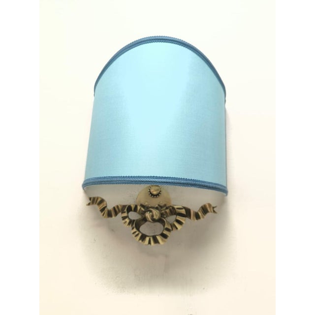 Mid-Century Modern Lampshade with Cast Bow Decoration, 1950s For Sale - Image 3 of 7