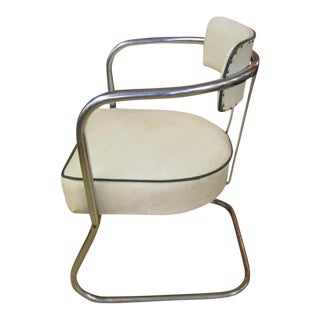 Gilbert Rohde Tubular Chrome Desk Chair For Sale