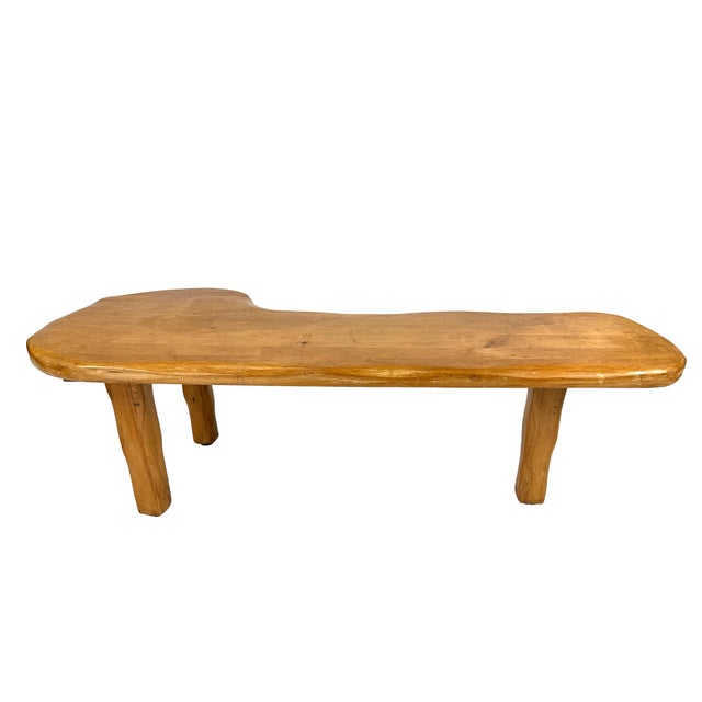 Wood Vintage 1950s Mid-Century Freeform Biomorphic Maple Forme Libre Coffee Table - Van Sciver - Kidney Puddle Boomerang Occasional Tripod Table For Sale - Image 7 of 18