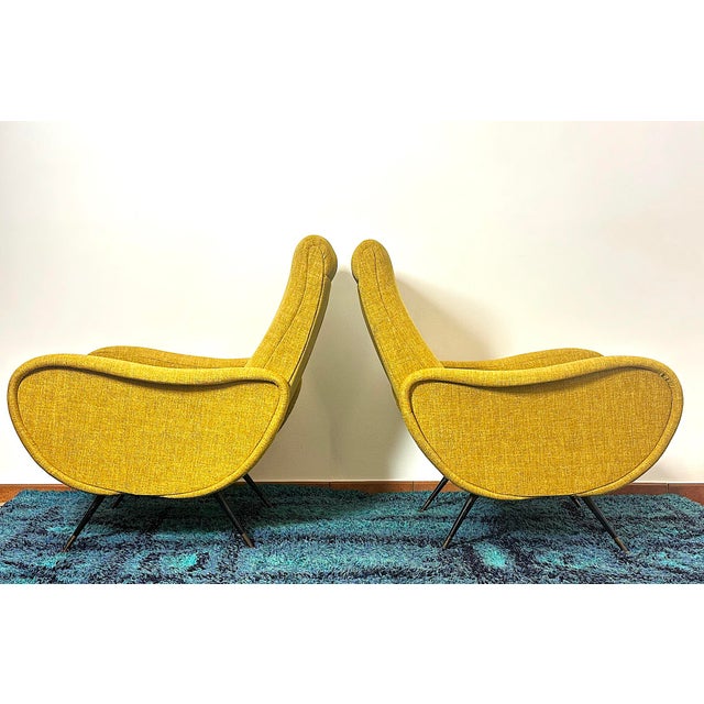1960s Vintage Italian Lady Lounge Chairs by Marco Zanuso, 1960s, Set of 2 For Sale - Image 5 of 13