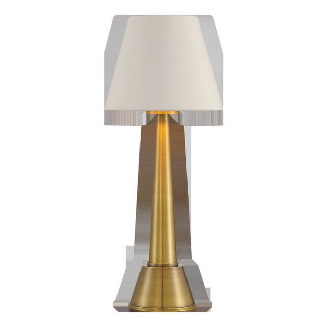 Currey & Company Saunter Brass Cordless Table Lamp For Sale