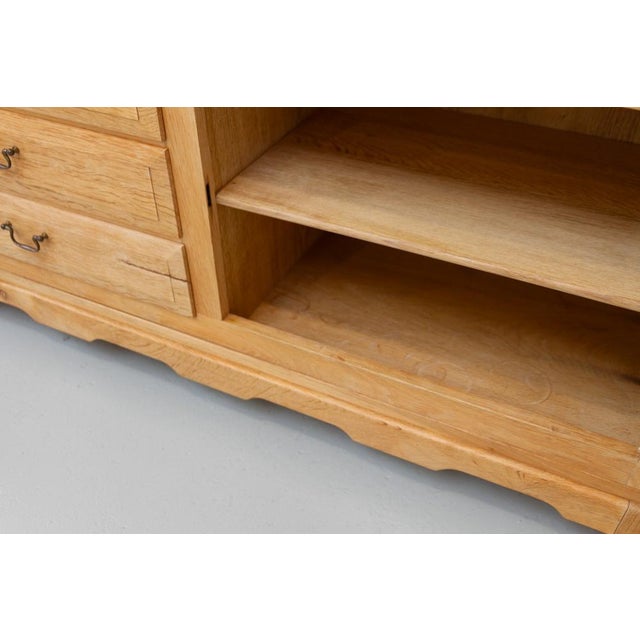 Mid-Century Farmhouse Danish Oak Sideboard by Henning Kjærnulf for EG, 1960s For Sale - Image 9 of 18