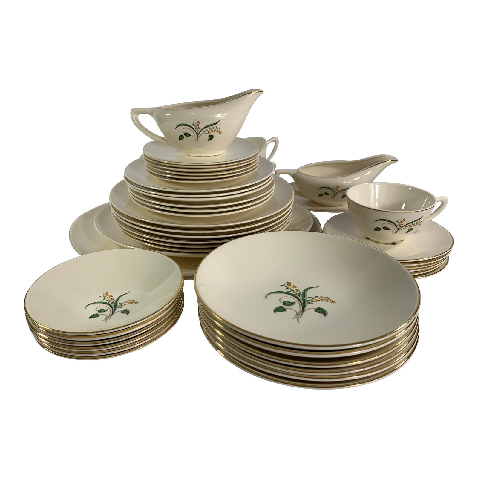 Vintage Forsythia Pattern by Edwin Knowles China Company Dinnerware