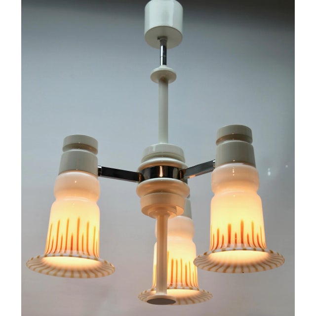 Chandelier with Three Arms in Murano Glass, 1960s For Sale - Image 8 of 9