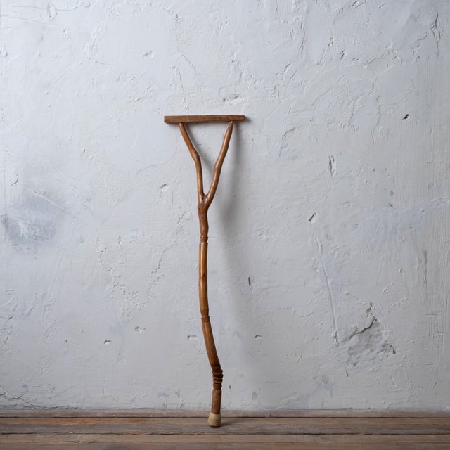 Folk Art Vernon Edwards Crutch-Form Walking Stick, 1980s For Sale - Image 3 of 9