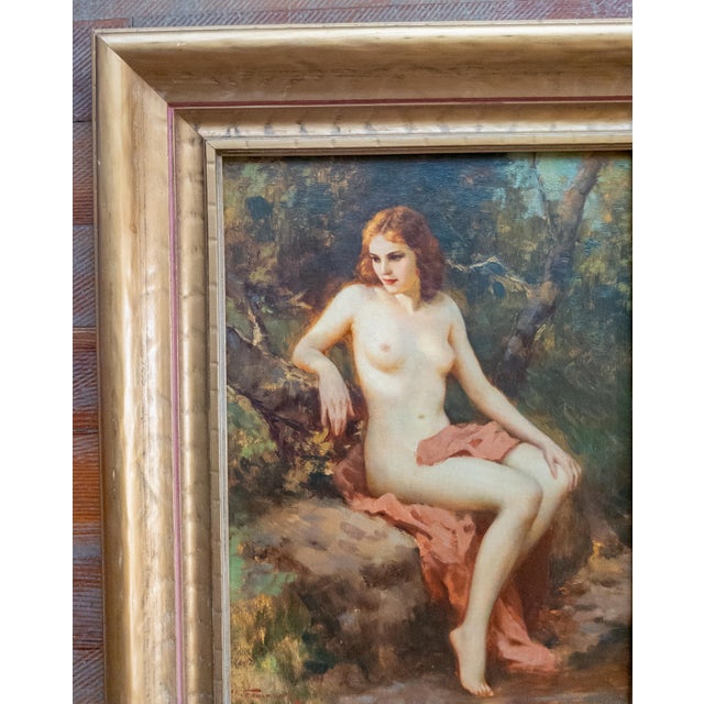 20th Century Oil Painting of a Nude Redhead by Joseph Tomanek For Sale - Image 9 of 12