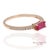 14K Solid Rose Gold Pink Stone and Natural Diamond Ring Metal Type: 14K Solid Rose Gold Total Item Weight: 1.7 Grams Ring...
