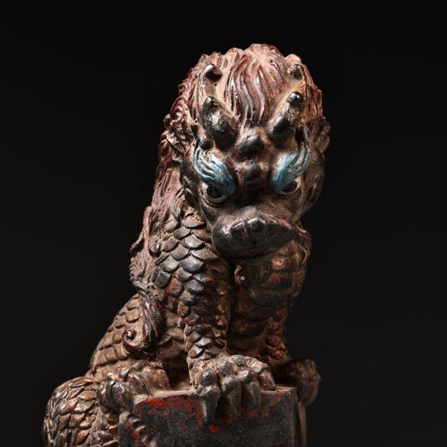 Late 20th Century Late 20th Century Gilt Bronze Figure of a Mythical Beast on a Rectangular Base For Sale - Image 5 of 9