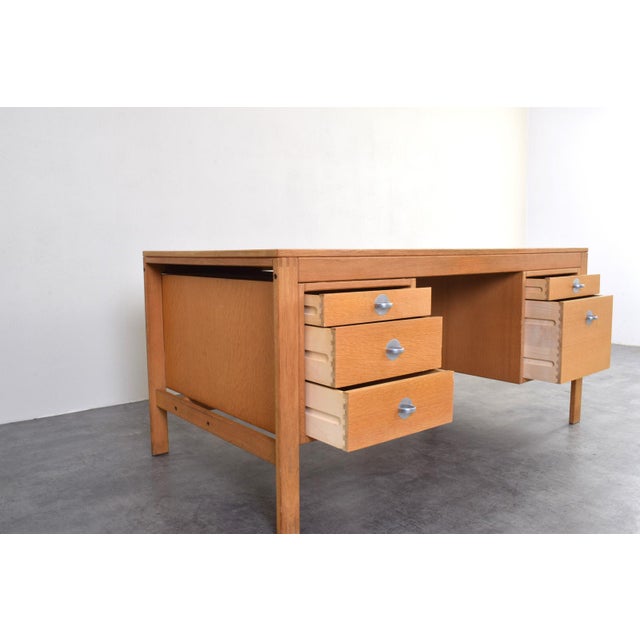Mid-Century Oak Desk by Chr. Rasmussen for Randers Møbelfabrik, 1970s For Sale - Image 11 of 18