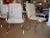 Modern Vintage Italian Sculptural Chrome Framed Upholstered Chairs Set of Four For Sale - Image 3 of 10